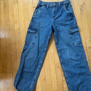 Women’s Blue Cargo Jeans